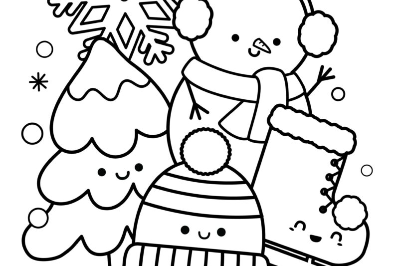 Printable Preschool Coloring Pages Winter Theme