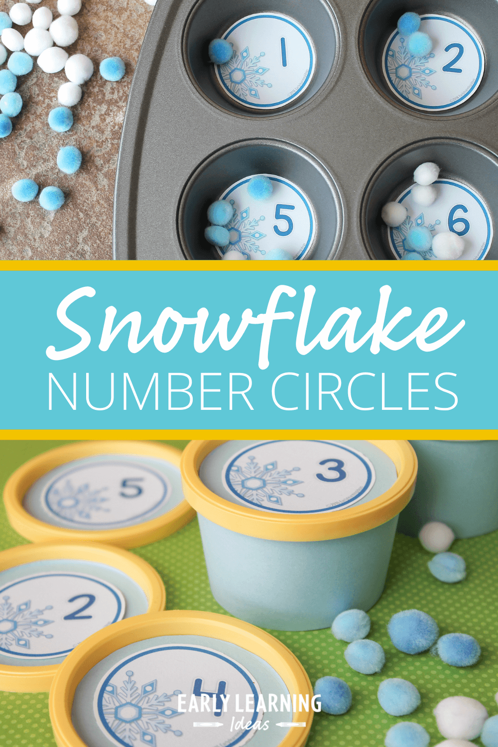 Winter Math Activities With Printable Snowflake Number Circles 
