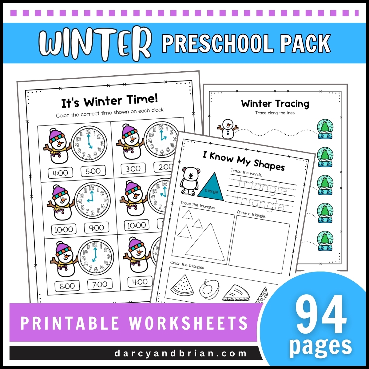 Winter Preschool Pack