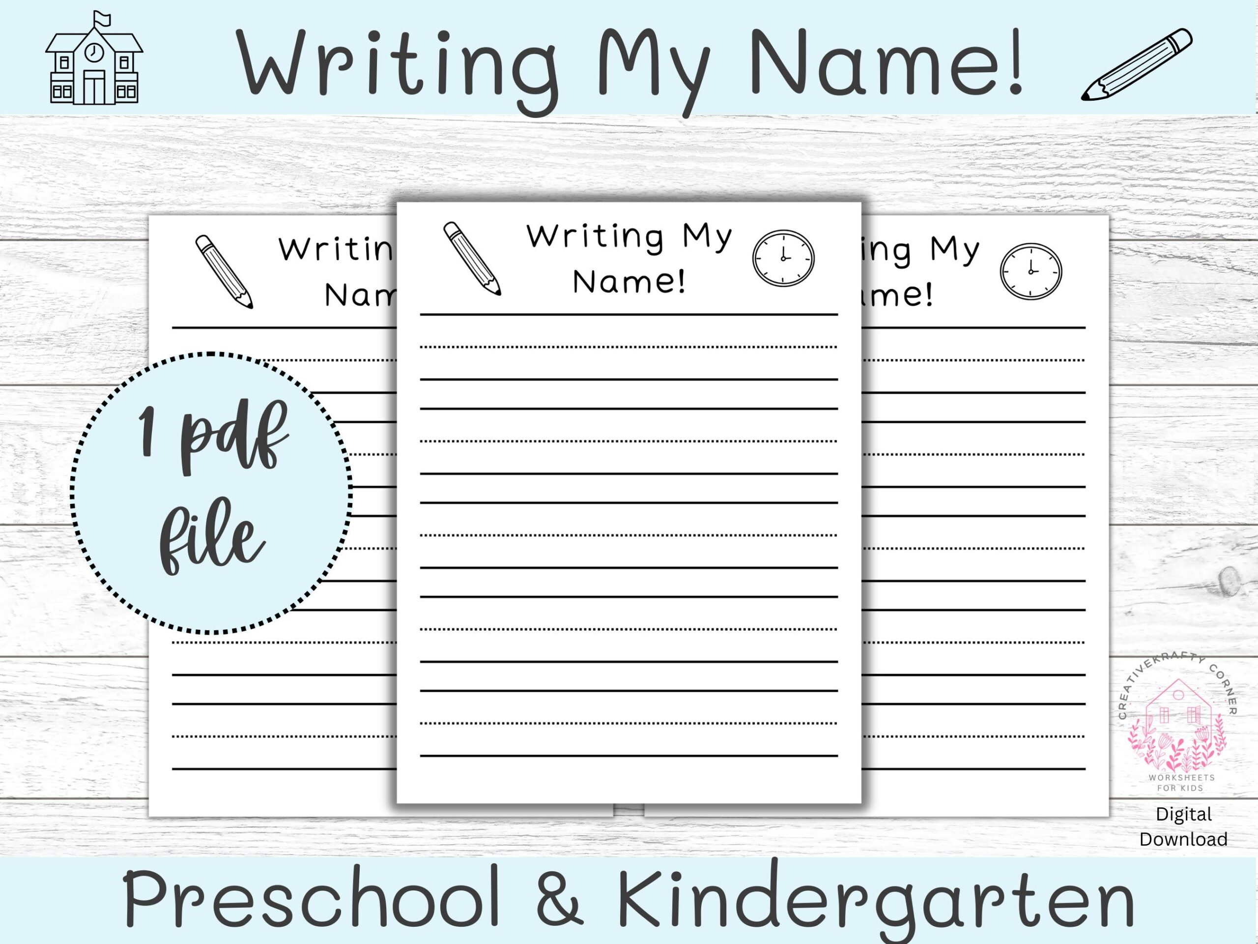Writing My Name Worksheet Preschool Printable Name Writing Sheets Name Sheets Kindergarten Prep Printable Worksheets Kids Worksheets Etsy