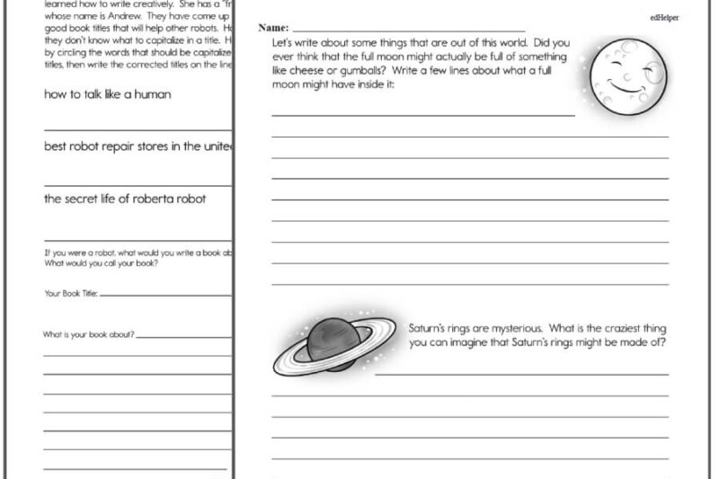 6th Grade Writing Worksheets Free Printable