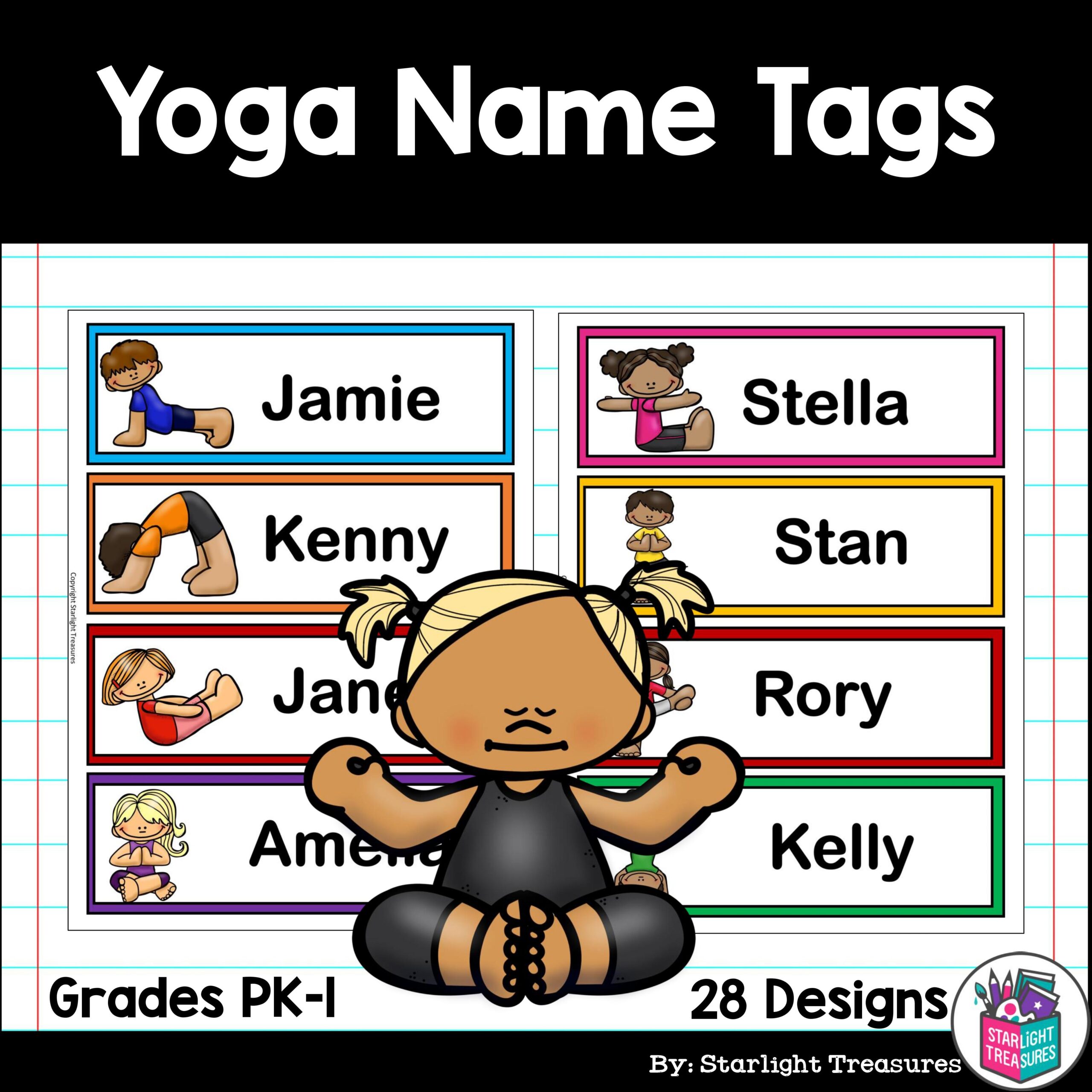 Yoga Desk Name Tags Editable Classful