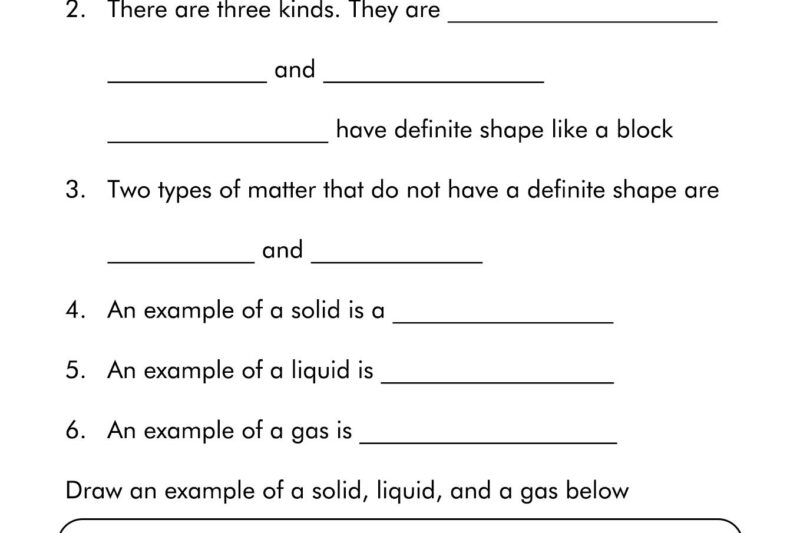 Free Printable Science Worksheets 6th Grade