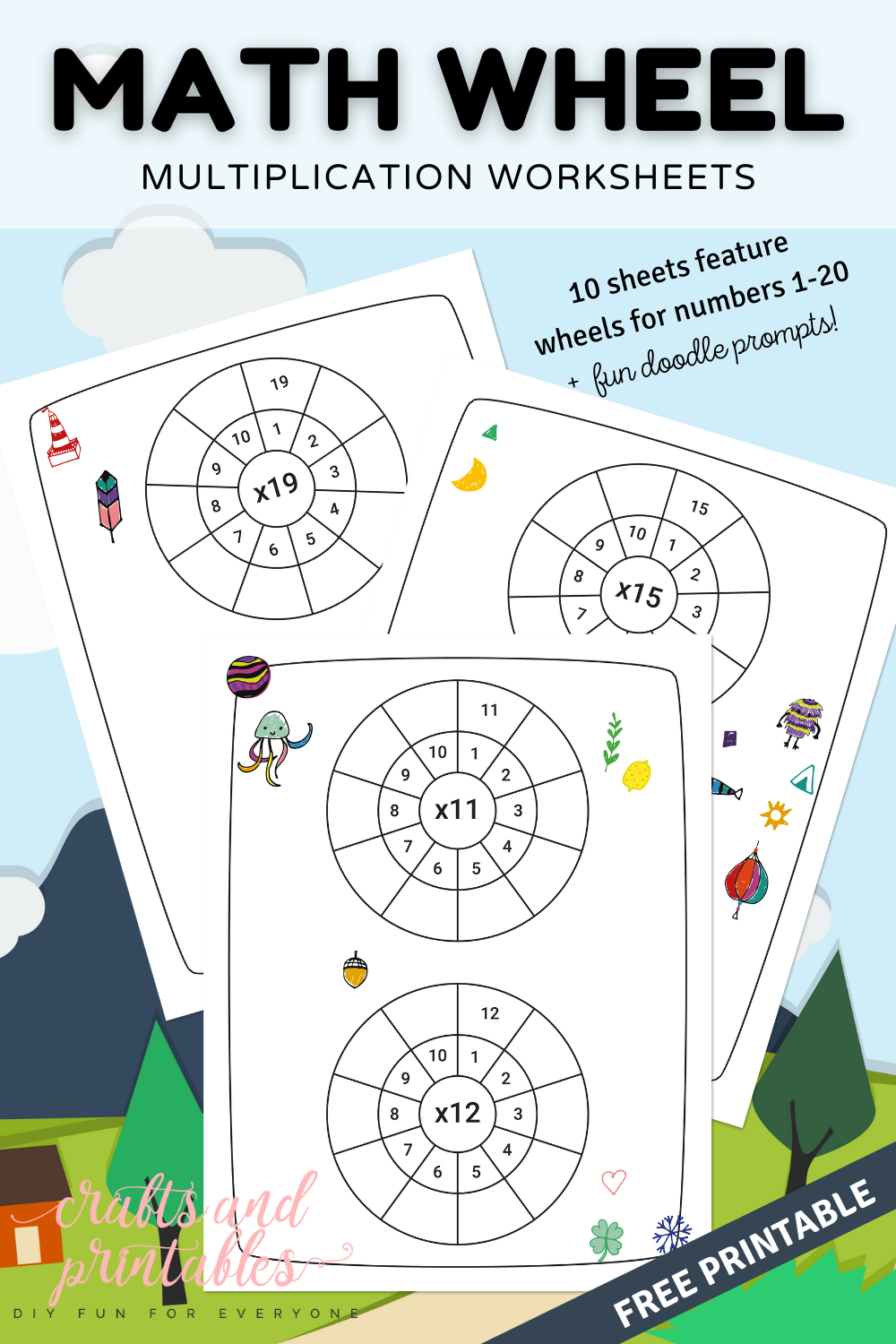 10 Free Math Multiplication Wheel Printable Worksheets