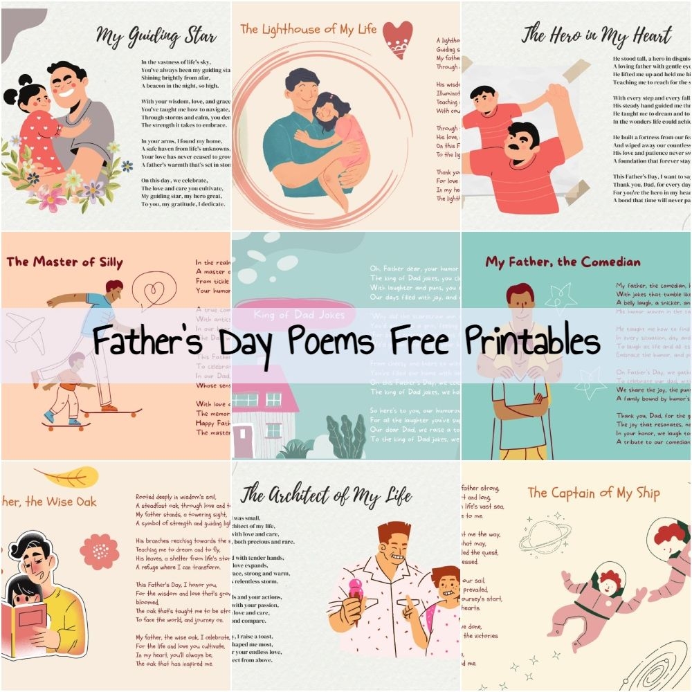 Preschool Printable Fathers Day Poem