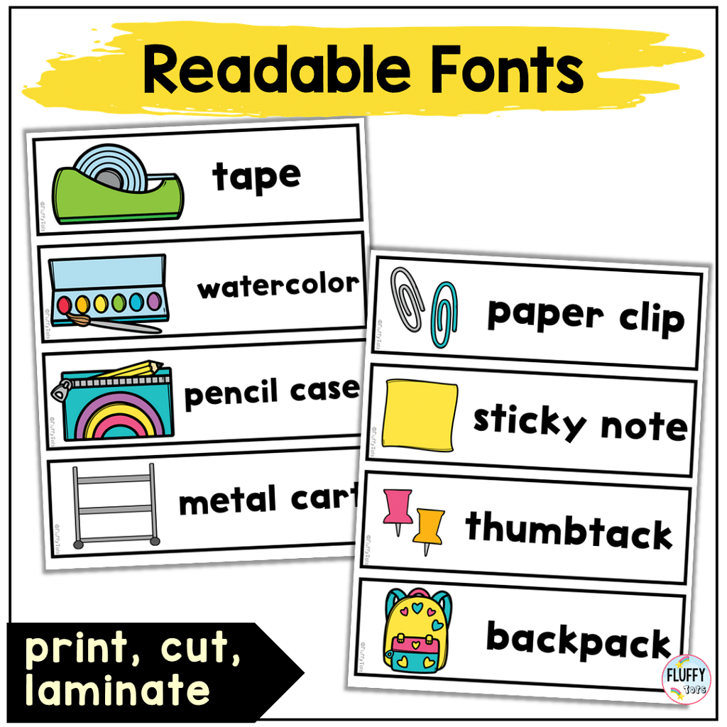 100 Fun Classroom Labels With Pictures For Back To School 100 Fun Classroom Labels With Pictures For Back To School