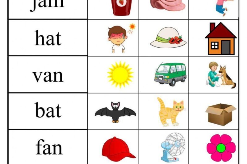 Free Printable Word Association Worksheets