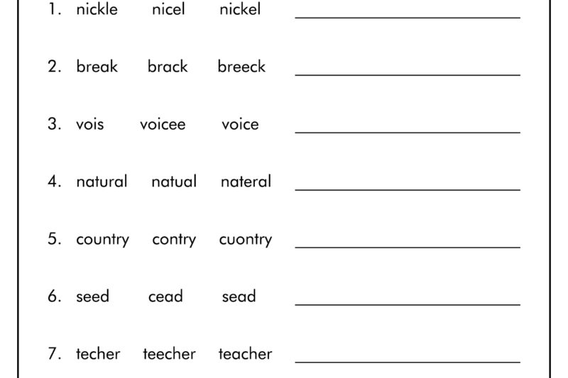 Free Printable Worksheet English Grade 2
