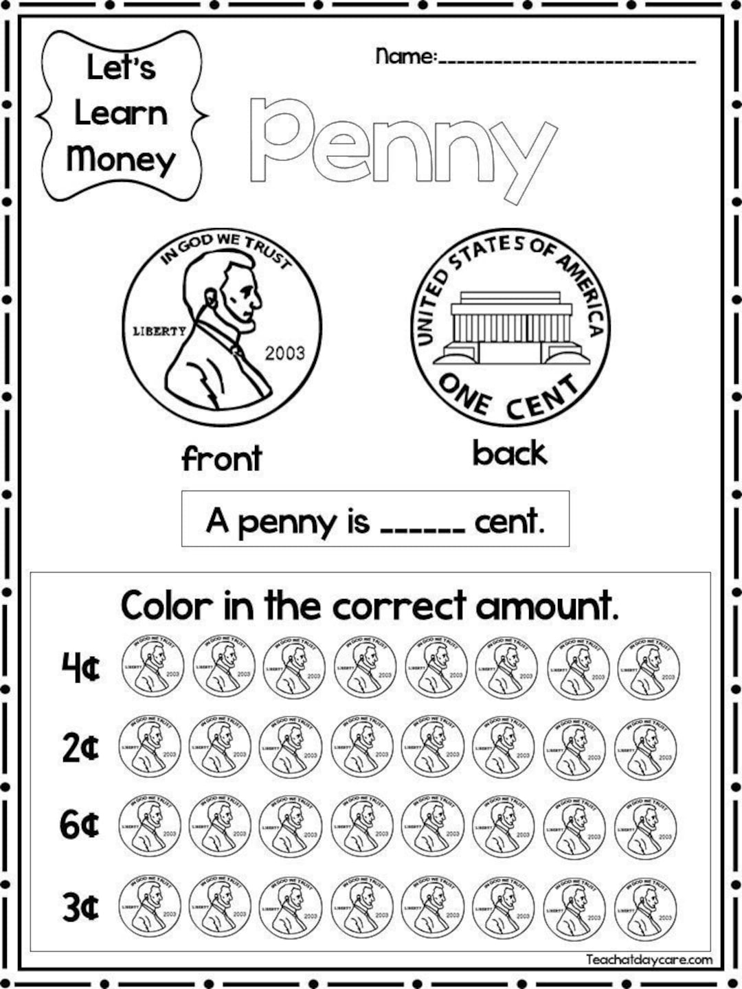 Money Worksheet Free Printable