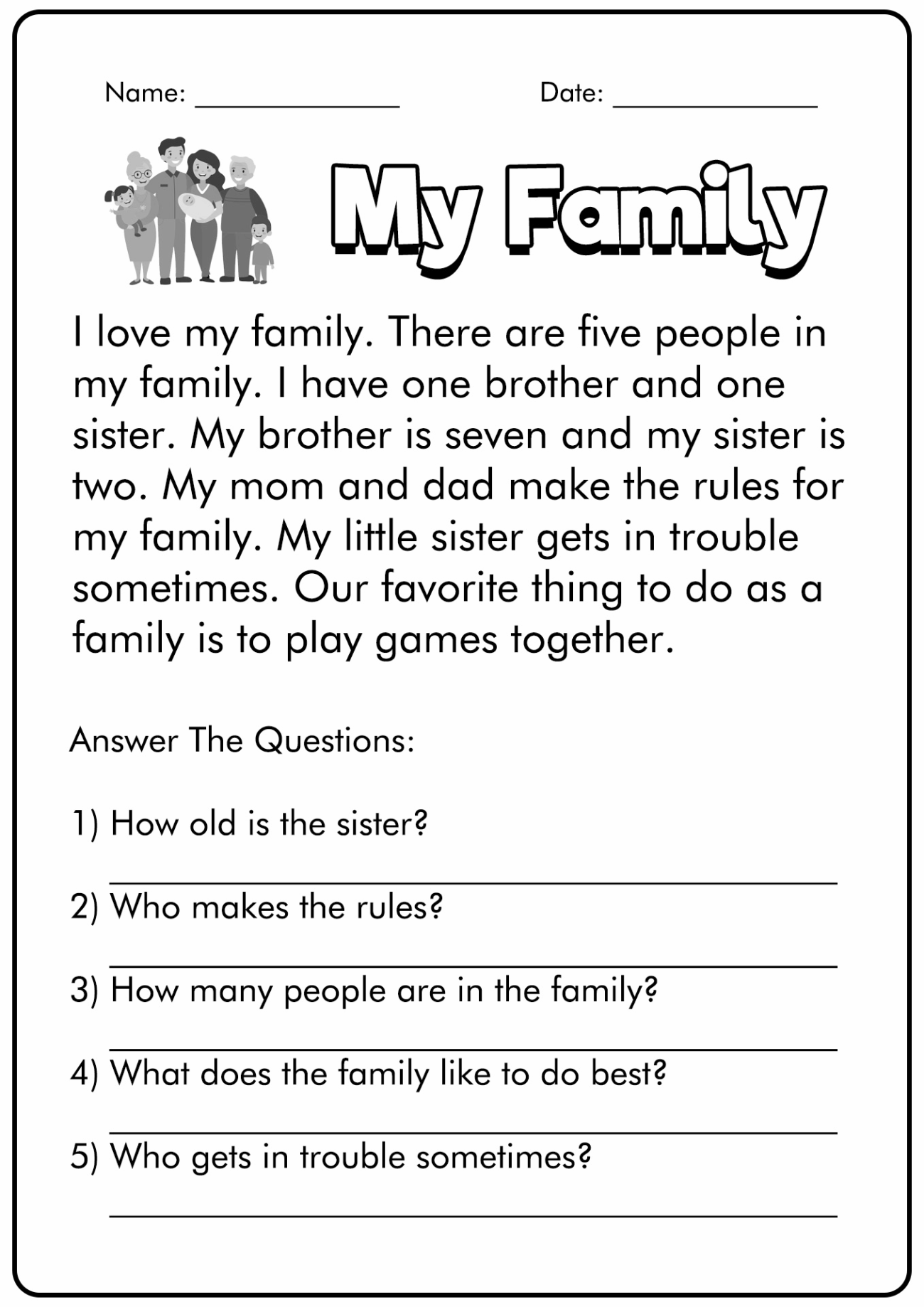 15 First Grade Reading Comprehension Worksheets Free PDF At Worksheeto