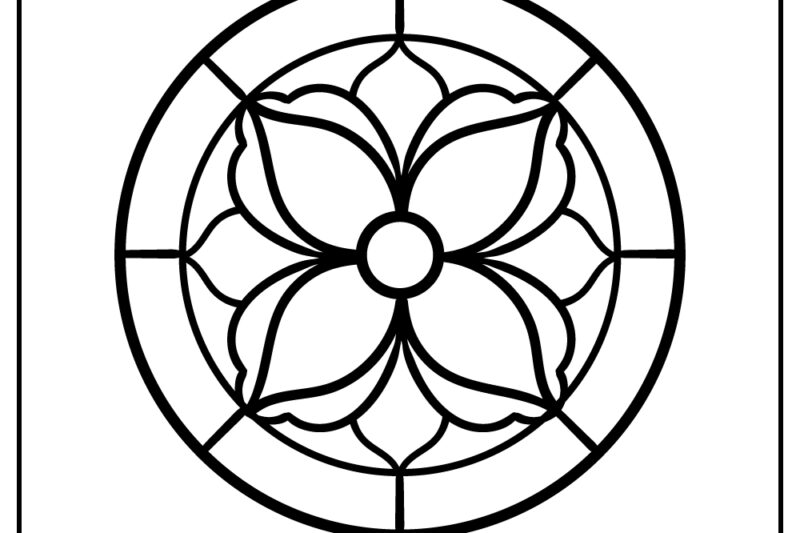 Preschool Printable Stained Glass Template