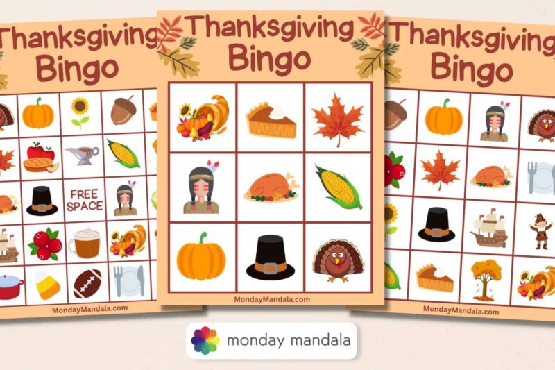 Printable Thanksgiving Bingo For Preschoolers