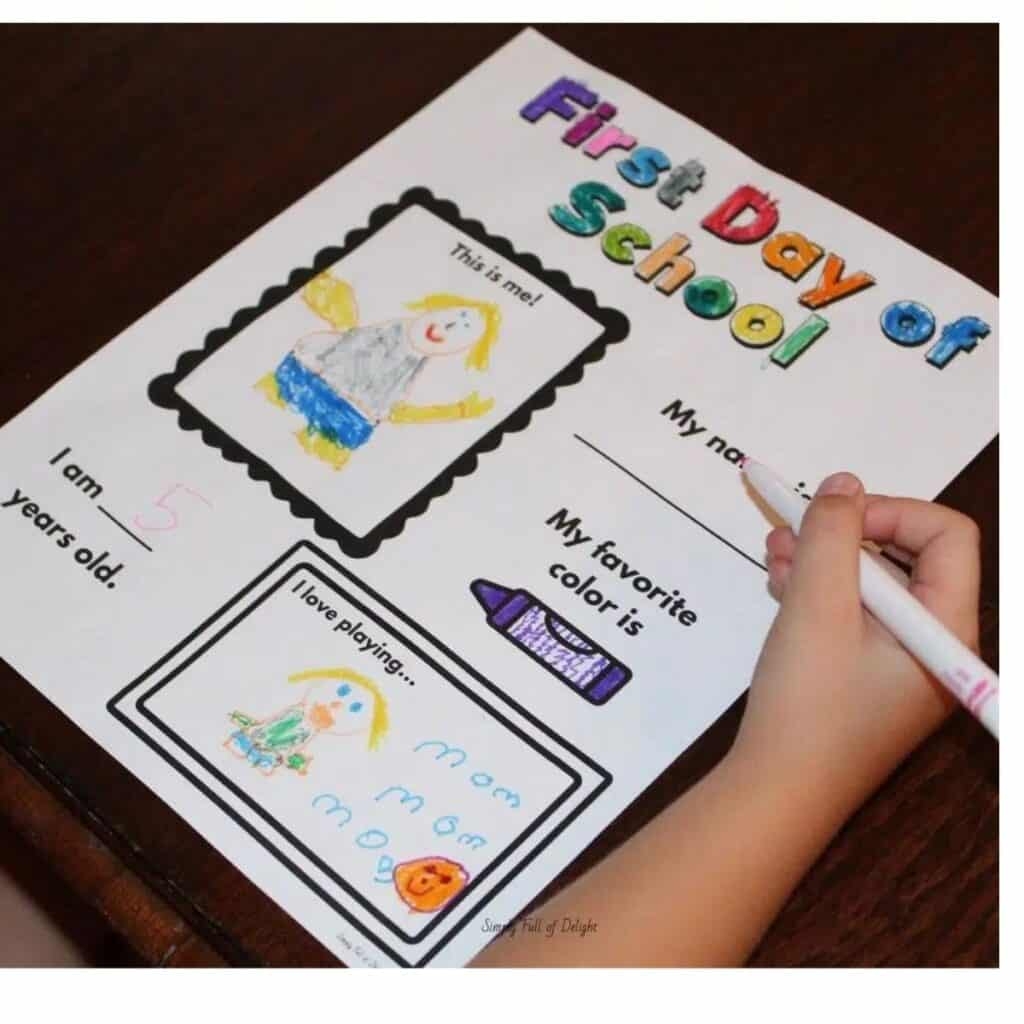 19 Free First Day Of Preschool Printables Simply Full Of Delight