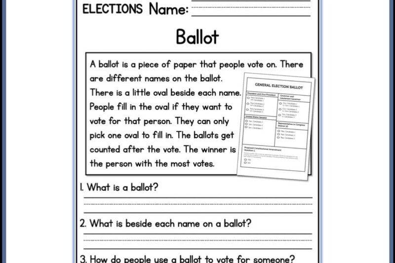 Voting Reading Comprehension Worksheet