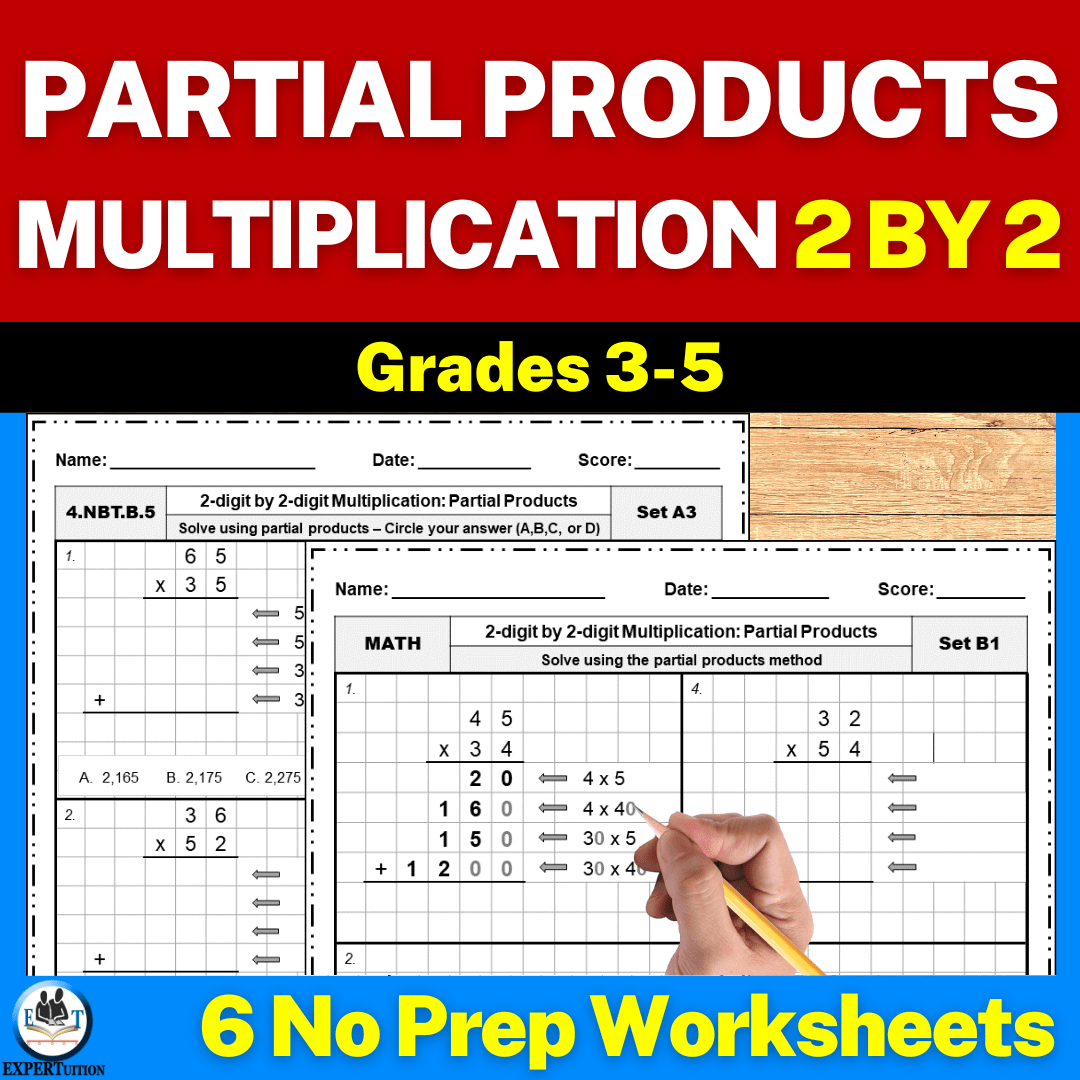 2 Digit By 2 Digit Partial Products Multiplication Worksheets ExperTuition