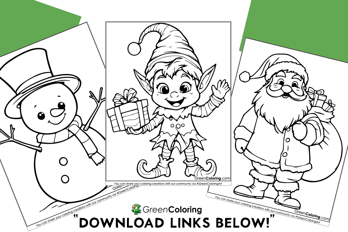 Preschool Christmas Coloring Pages Printable