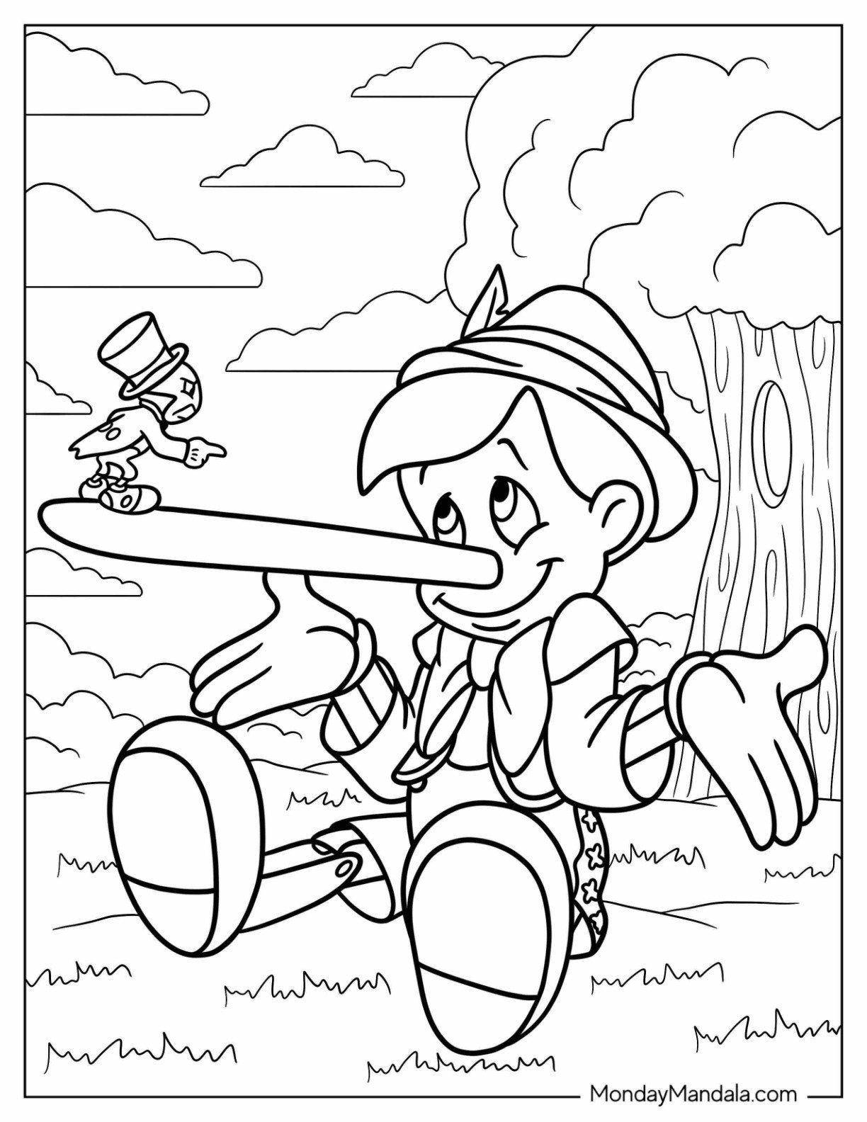 20 Pinocchio Coloring Pages Free PDF Printables 