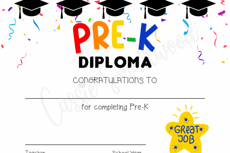 Free Printable Preschool Diploma Certificates