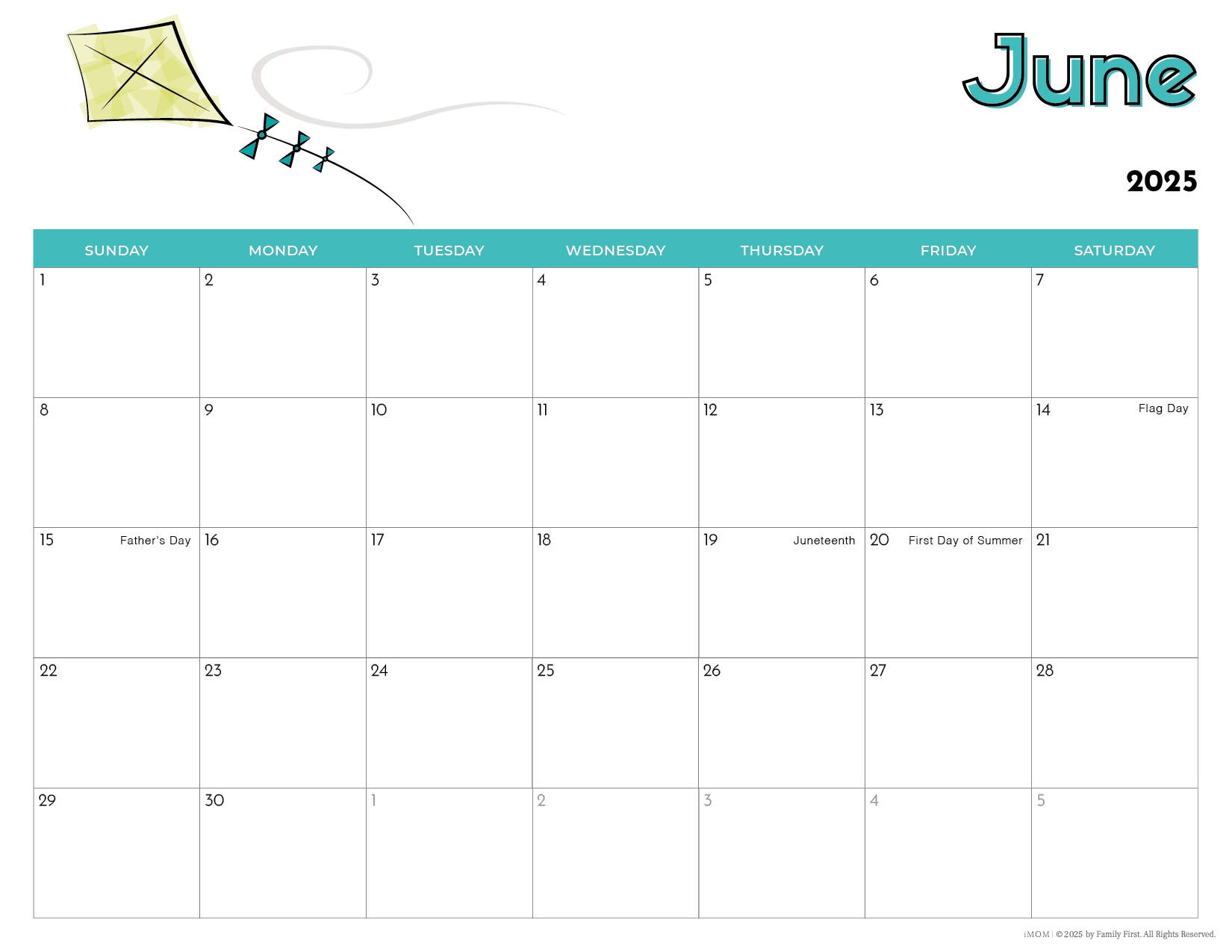 Free Printable Preschool Calendar