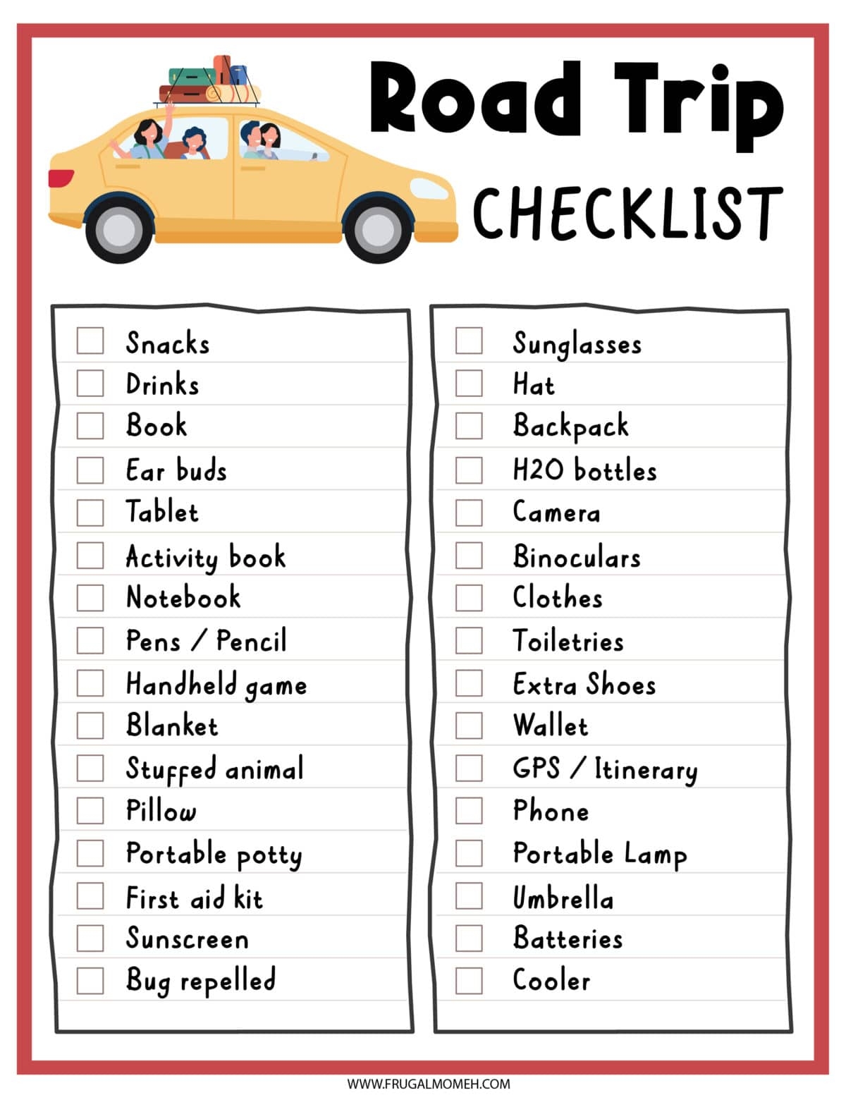 Printable Travel Games For Preschoolers