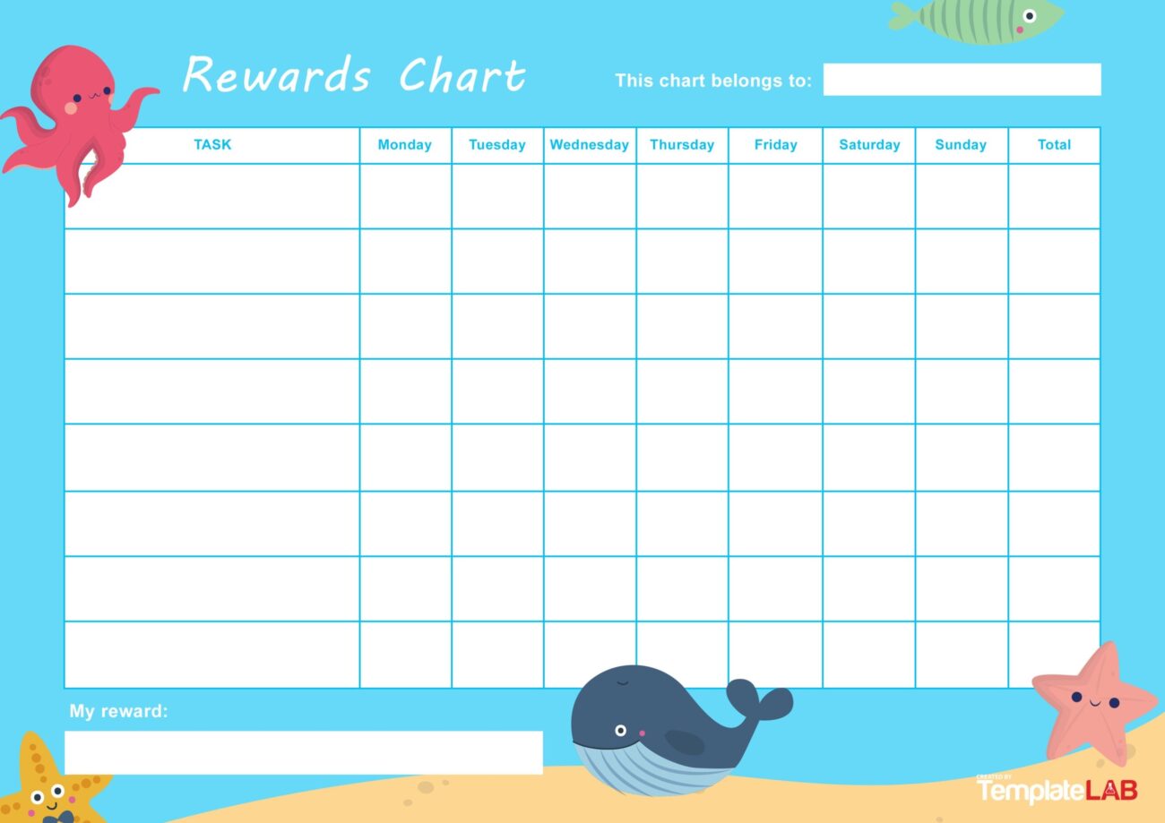 22 Printable Reward Charts For Kids PDF Excel U0026 Word