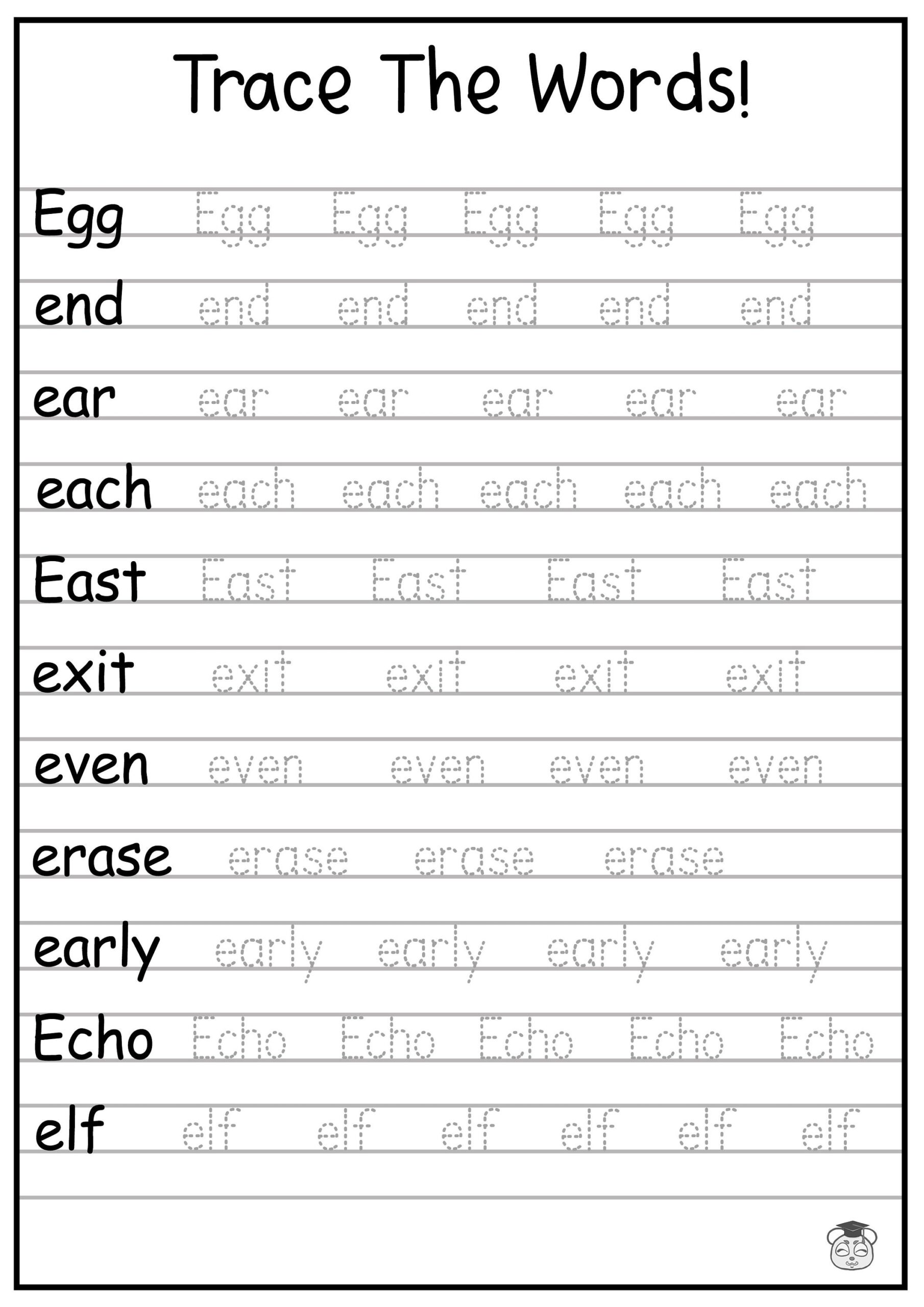 24 Printable Trace The Words Worksheet Alphabetical A Z Capital 24 Printable Trace The Words Worksheet Alphabetical A Z Capital
