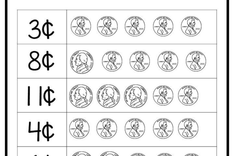 Money Math Worksheets Kindergarten