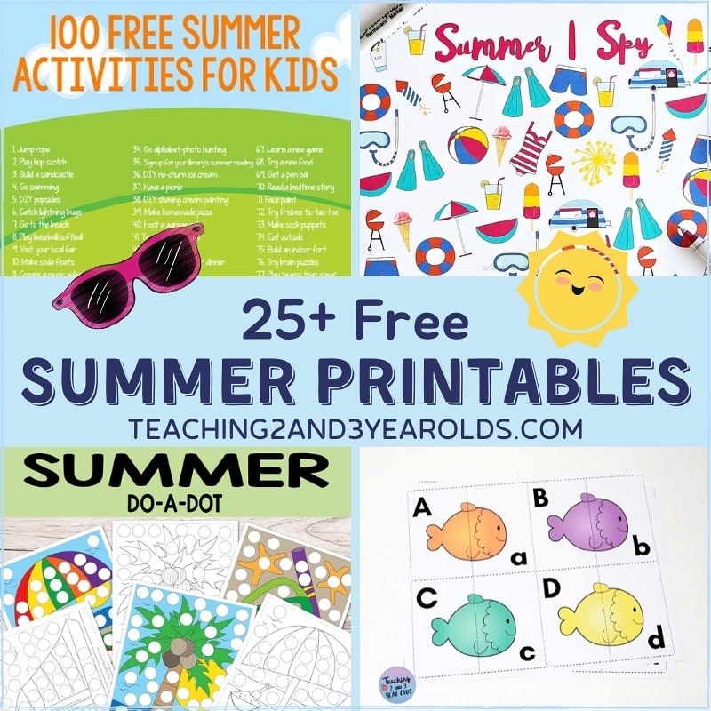 Preschool Printable Worksheets Summer