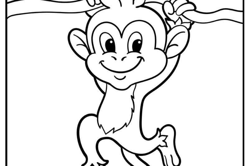 Printable Ape Coloring Pages For Preschoolers