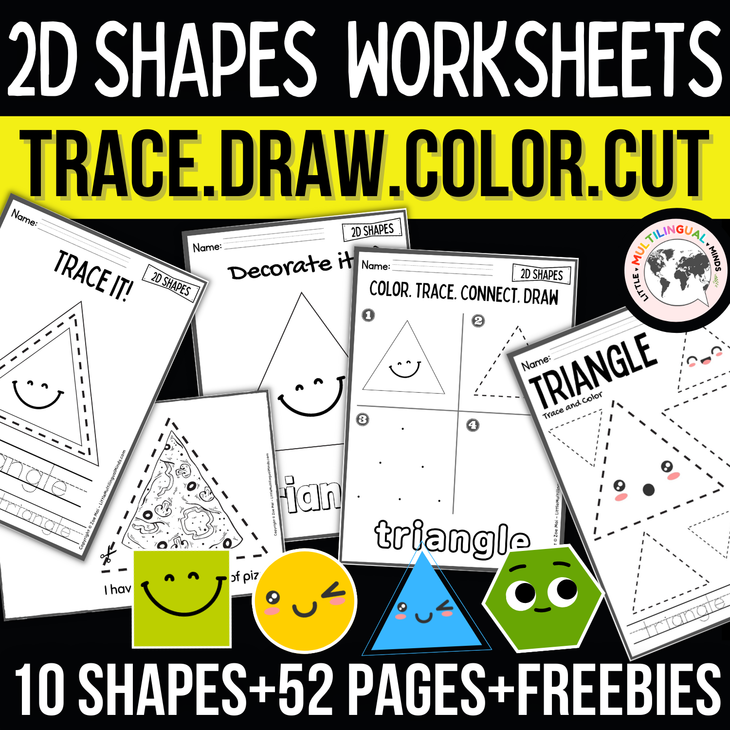 2D Shapes Worksheets Tracing Shapes Drawing Shapes Pre K 2D Shapes Worksheets Tracing Shapes Drawing Shapes Pre K