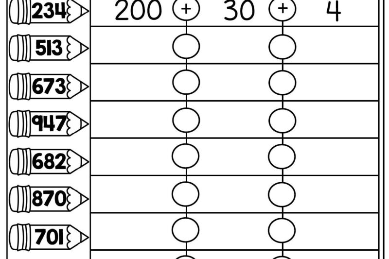 Math Expanded Form Worksheets