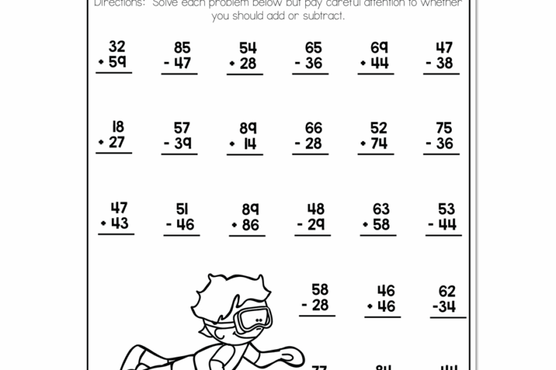 Math Worksheet 2nd Grade