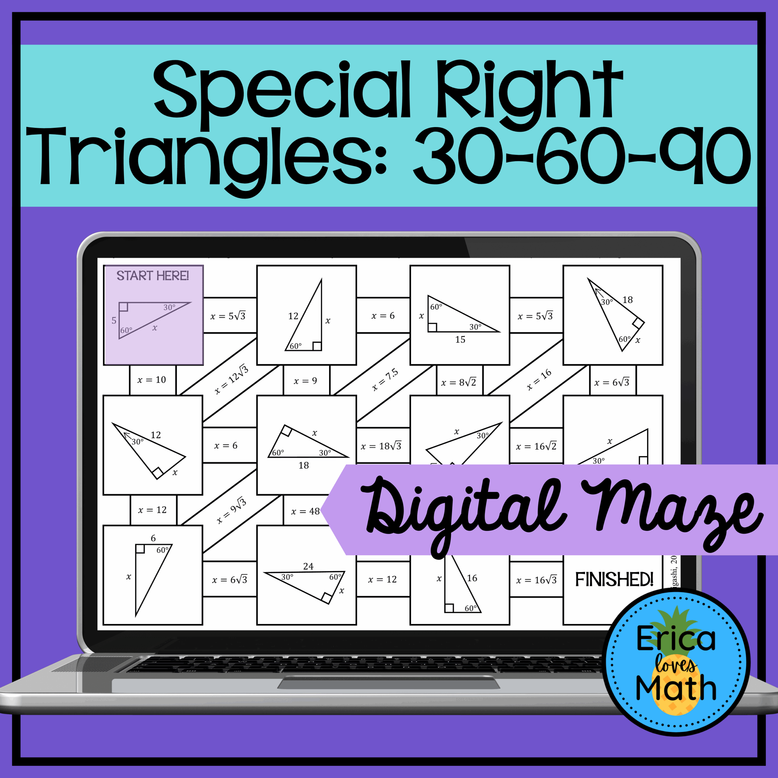 Special Right Triangles Worksheet Maze Answers Special Right Triangles Worksheet Maze Answers