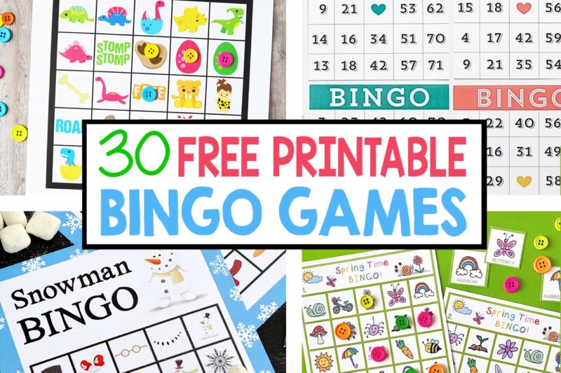Preschool Bingo Game Free Printable