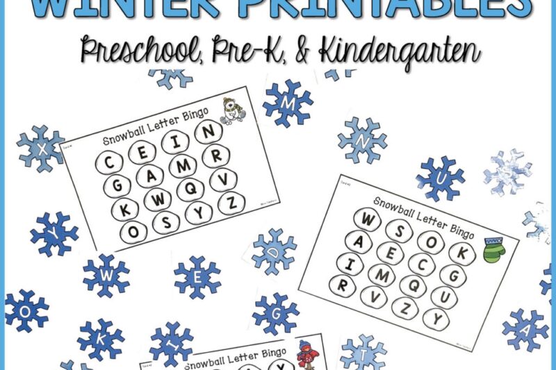 Preschool Winter Language Printable Activities