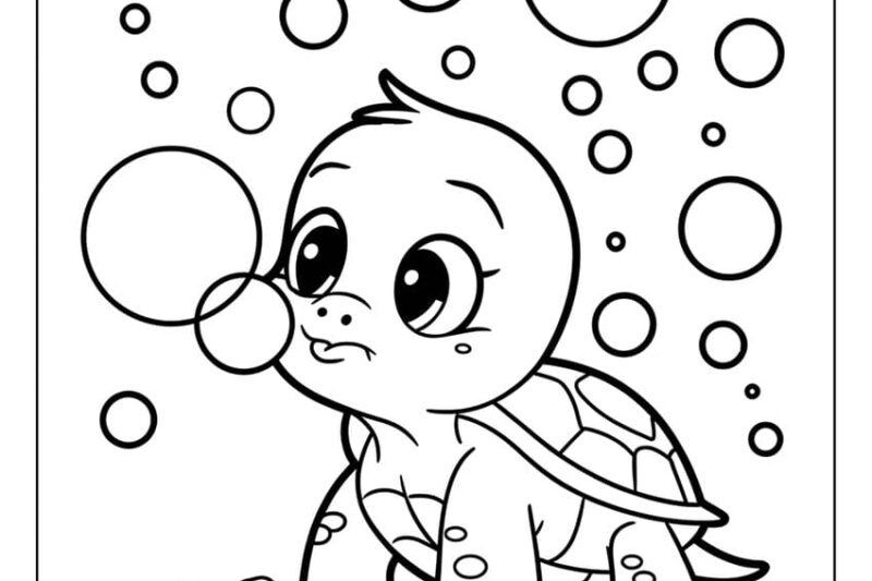 Turtals Coloring Pages For Preschoolers Printable