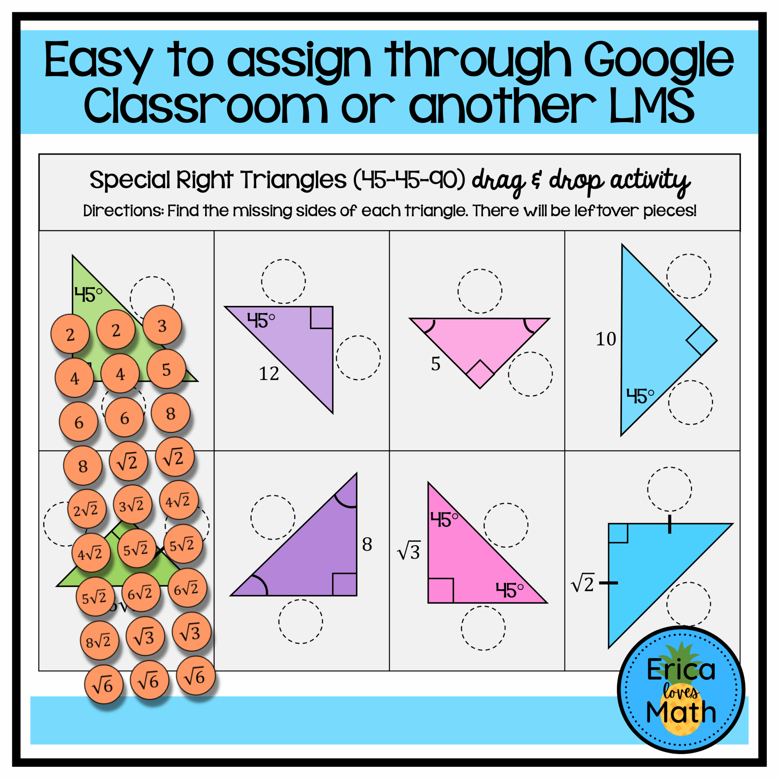 45 45 90 Special Right Triangles Maze Worksheet Activity Worksheets Library