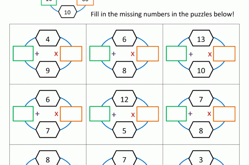 Free Puzzle Worksheets For 4th Grade