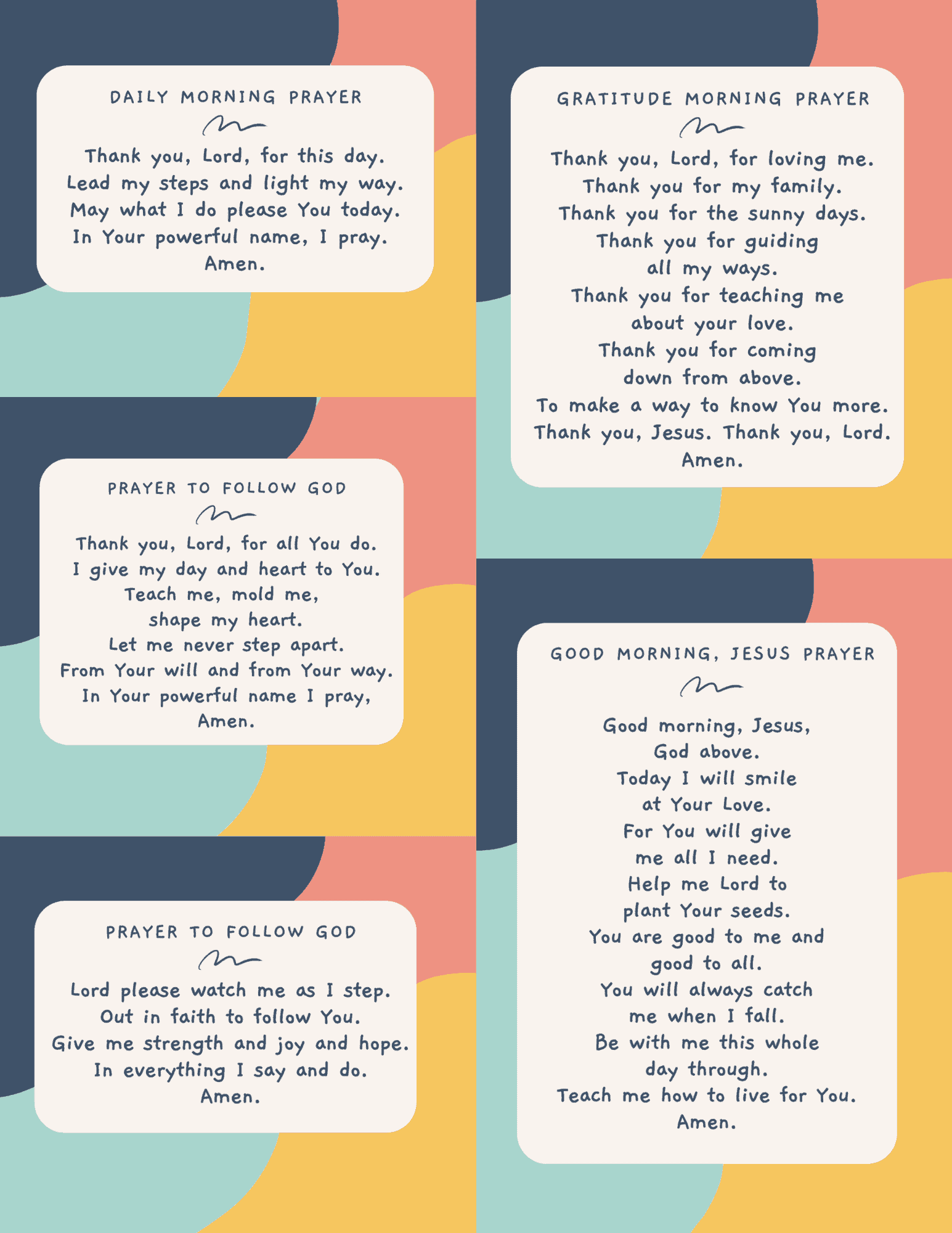 5 Fun And Easy Morning Prayers For Kids To Learn with Printables 