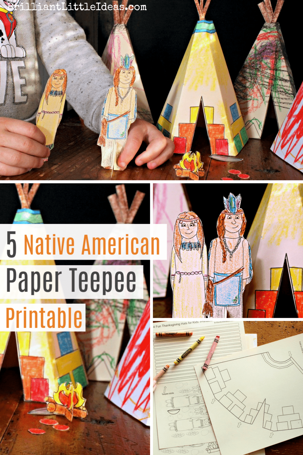 5 Native American Teepee Printable Brilliant Little Ideas