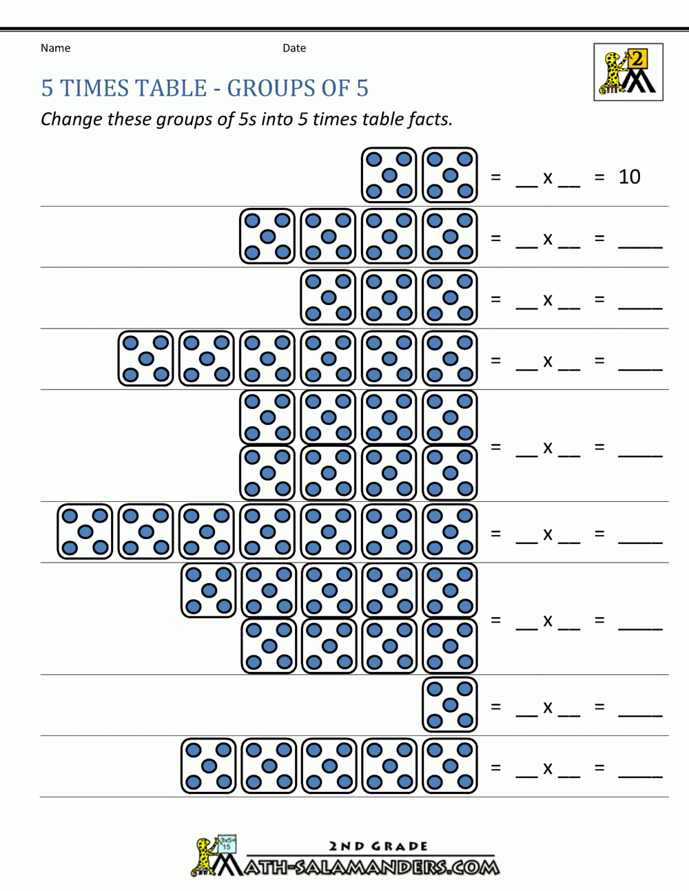 5 Times Table 5 Times Table
