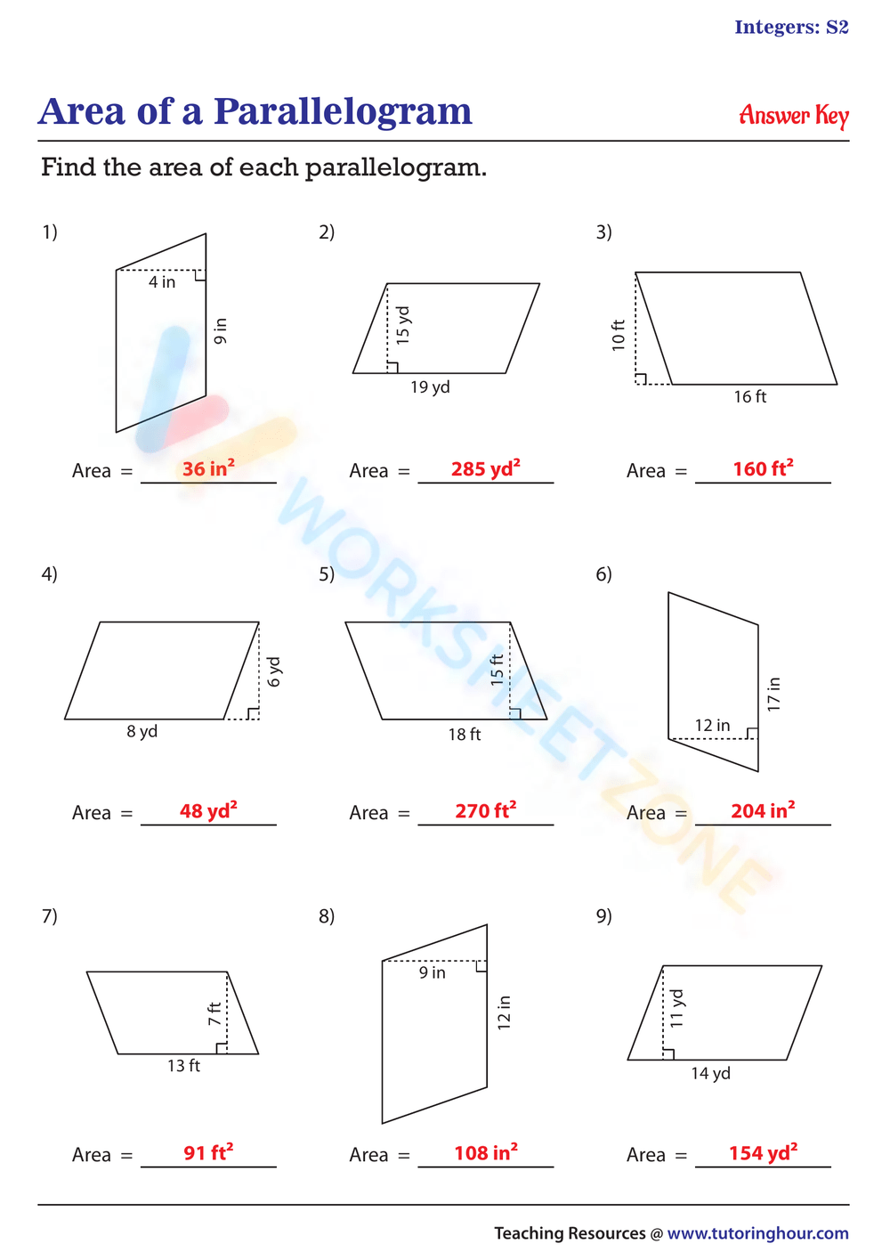 50 Free Interactive Parallelogram Worksheet Collection Worksheets Library