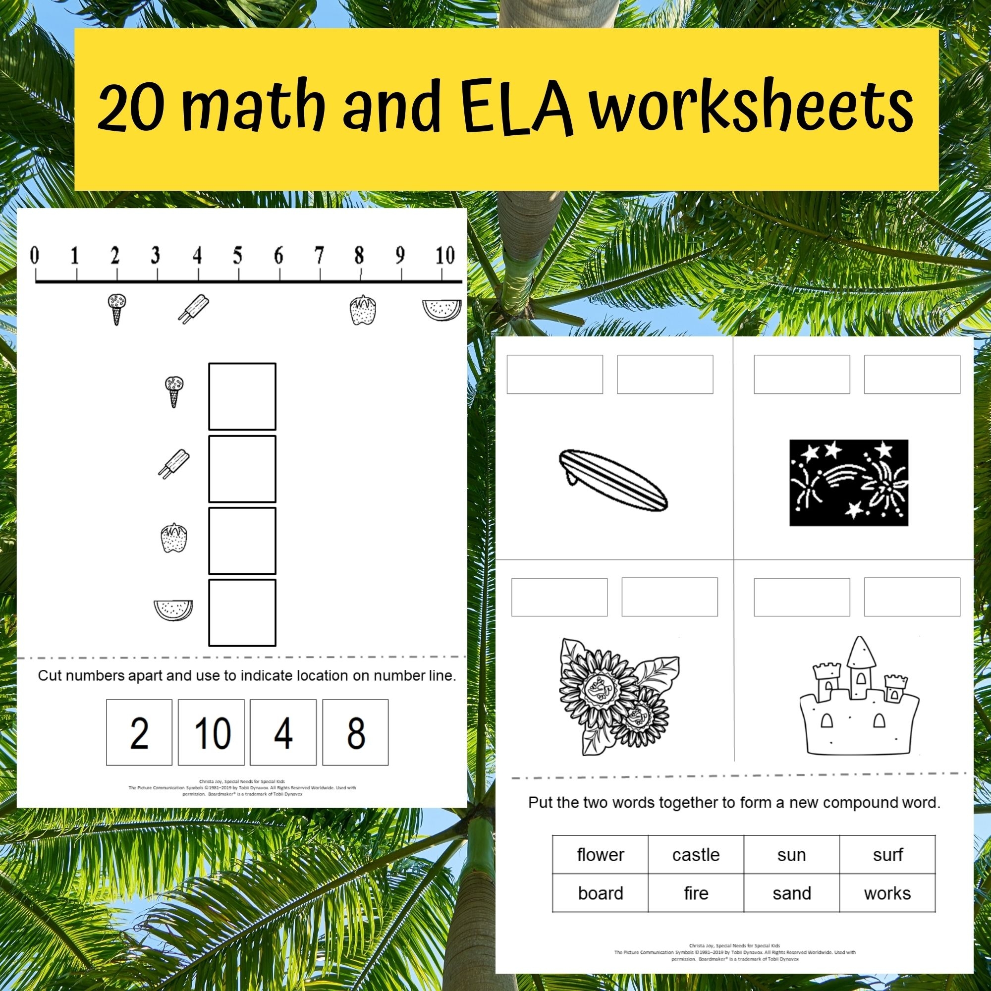 60 No Prep Summer Worksheets For Special Education Math ELA Science Worksheets Special Needs For Special Kids