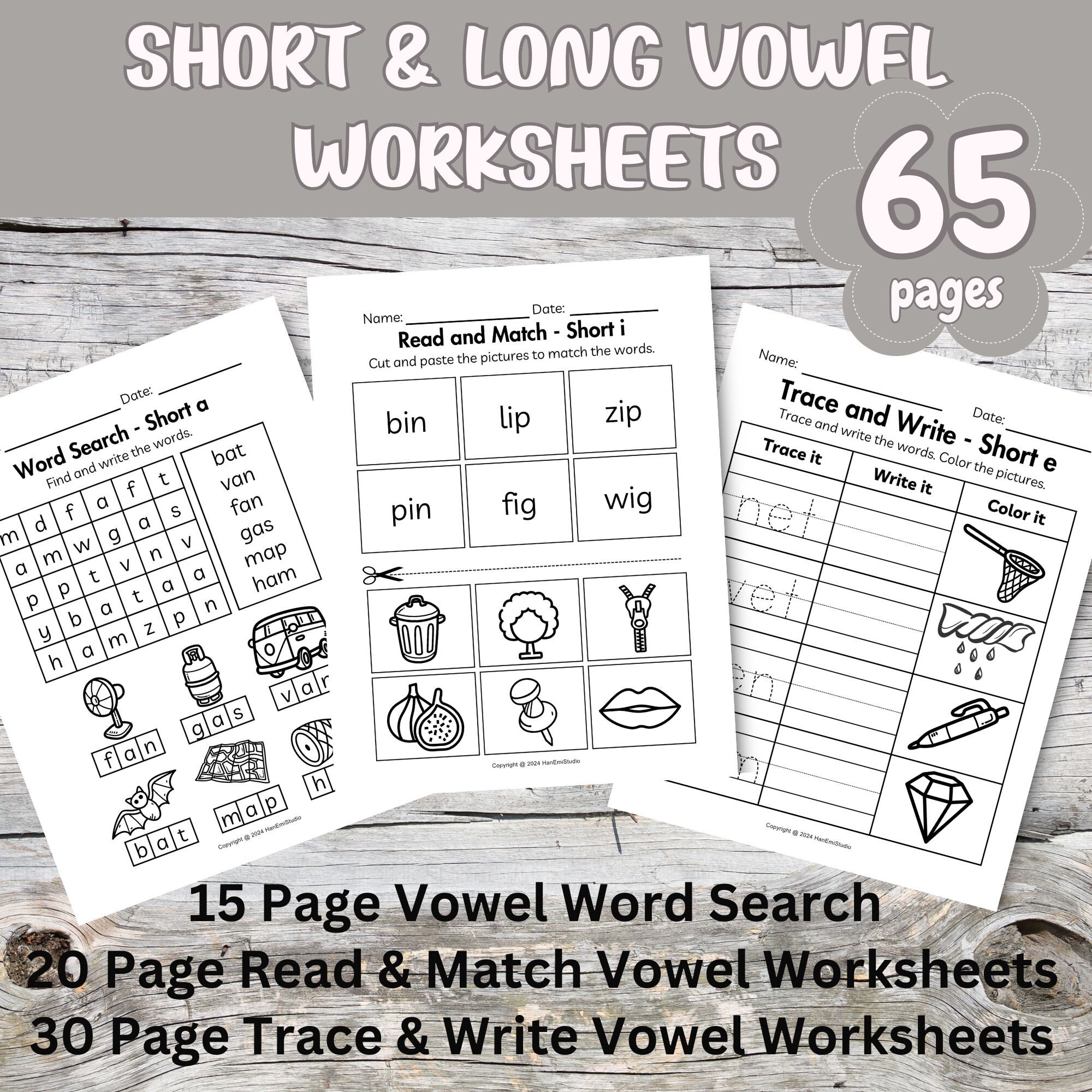 Free Printable Preschool Vowel Worksheets