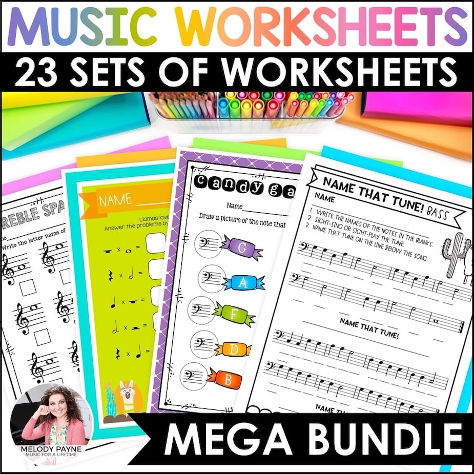 650 Music Worksheets Mega Bundle Piano U0026 Music Class Notes 