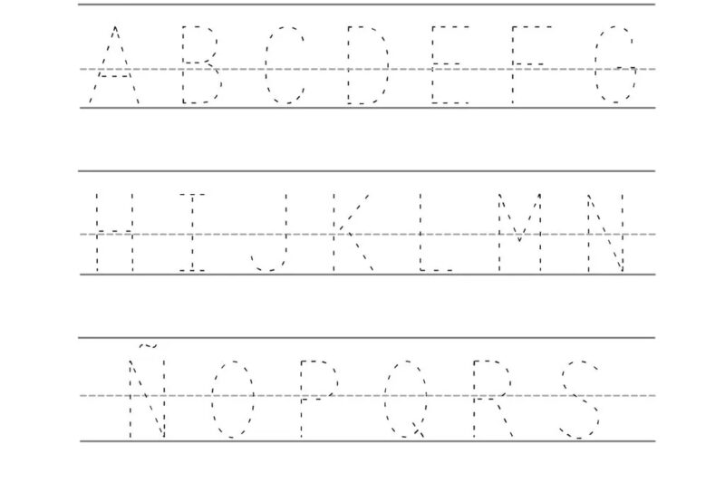Spanish Alphabet Tracing Worksheet