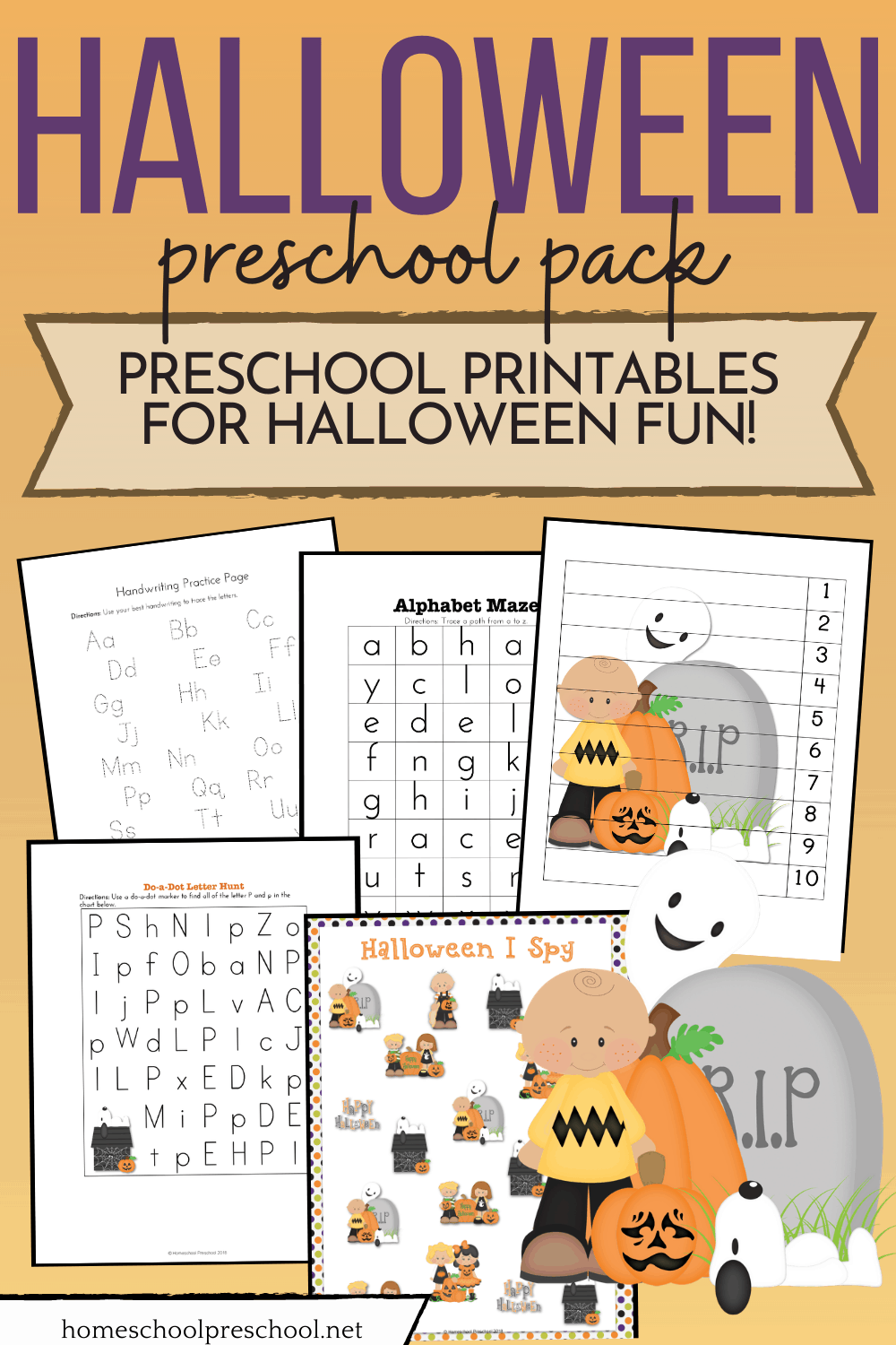 A Peanut y Preschool Halloween Printable Activities Pack A Peanut y Preschool Halloween Printable Activities Pack