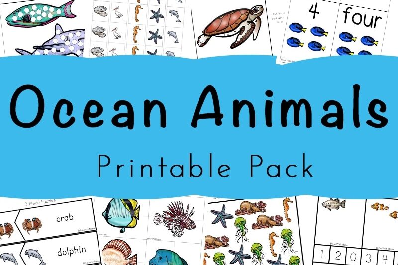 Ocean Animal Preschool Printables
