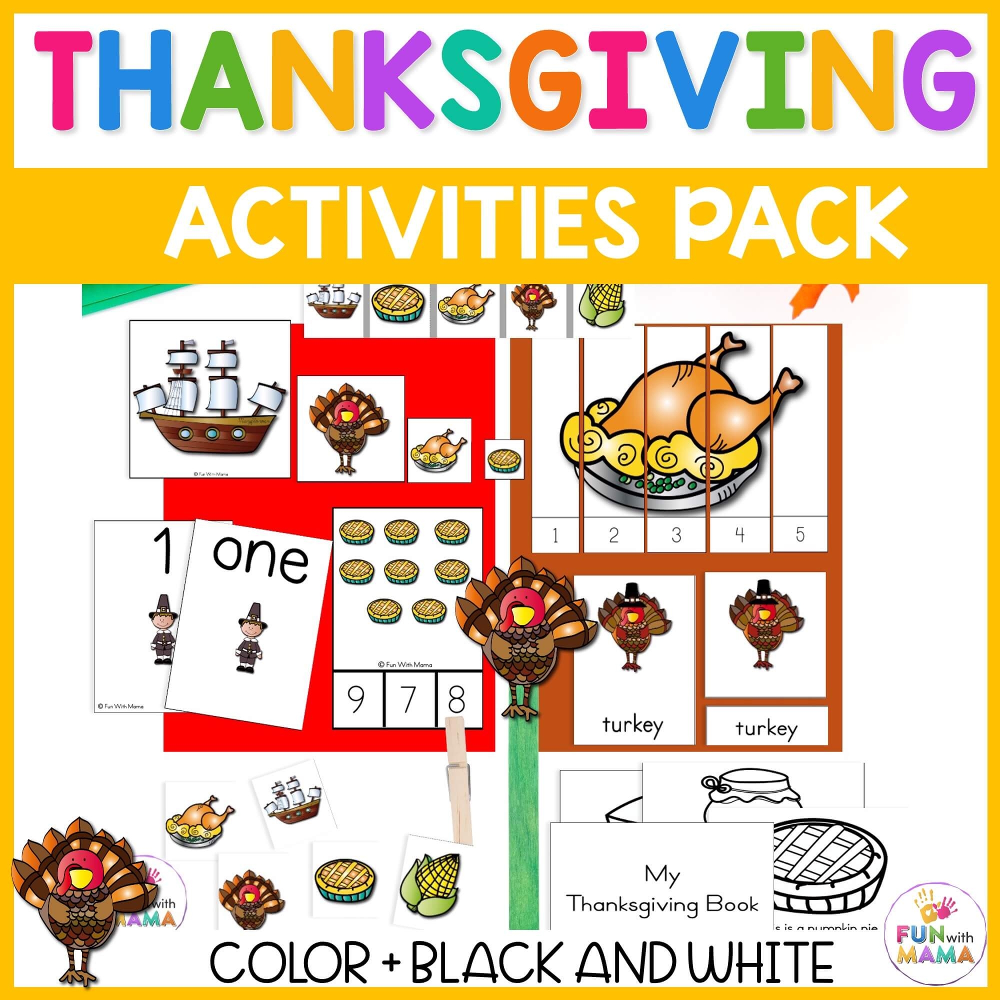 Free Printable Preschool Worksheets Thanksgiving