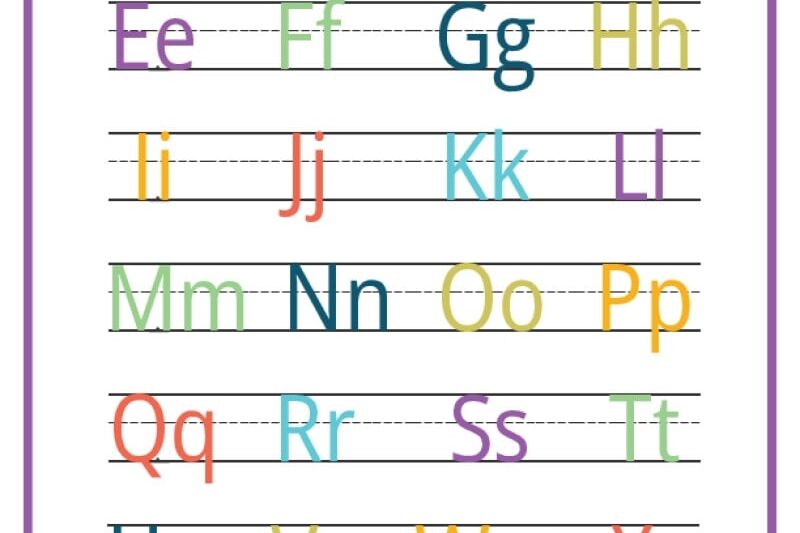 Printable Abc Chart For Preschool